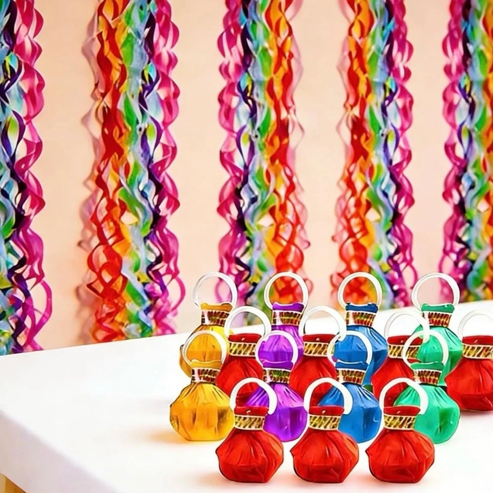 💞 New Pack of 6 Colorful Swirl Streamer Popper Party Favors
